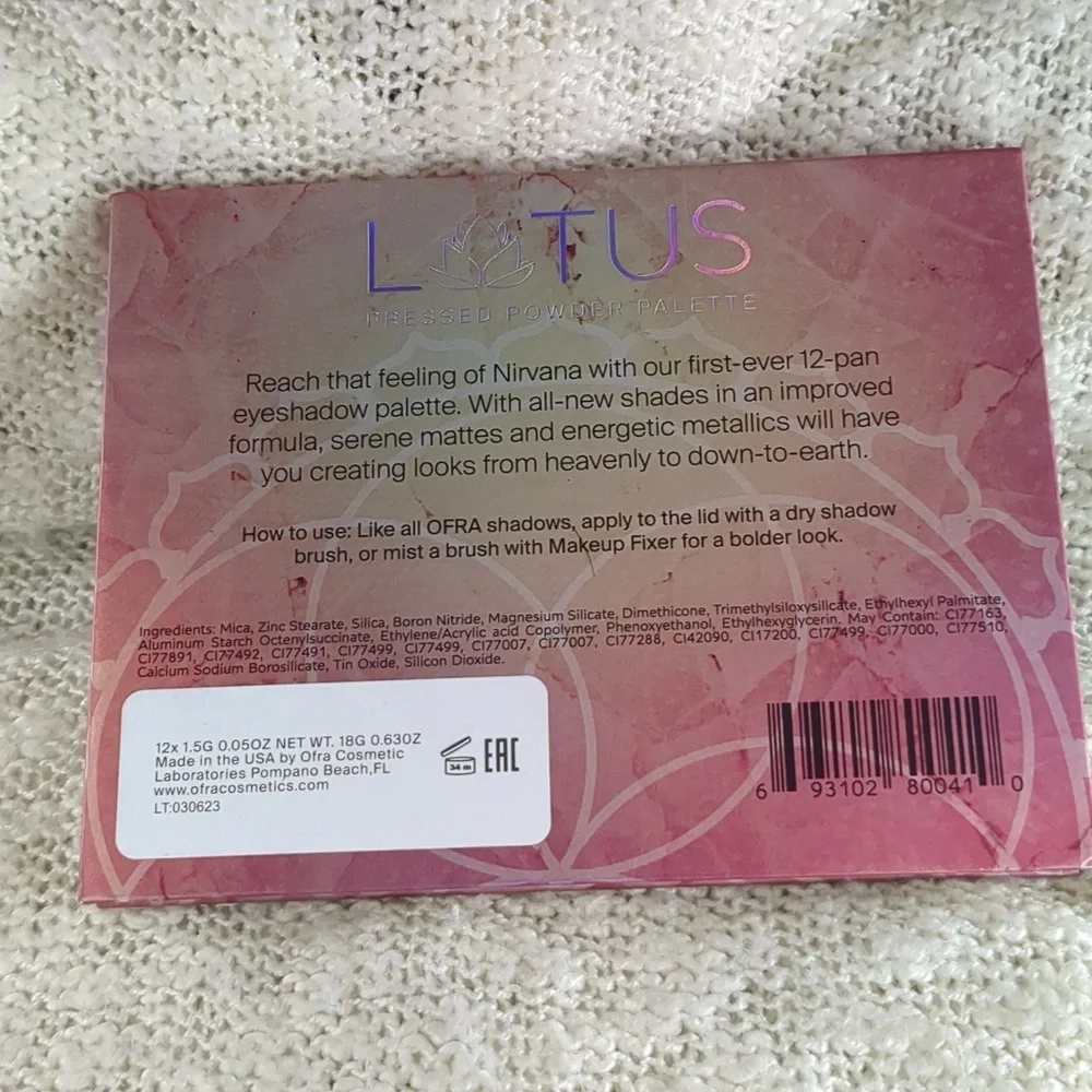 OFRA LOTUS Eyeshadow Palette, 12-1.5g pans